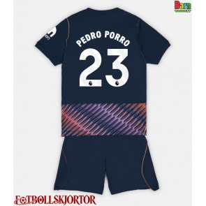 Tottenham Hotspur Pedro Porro #23 Borta Kläder Barn 2026-27 Kortärmad (+ Korta byxor)
